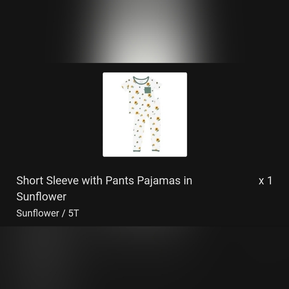 Price Firm_Short Sleeve with Pants Pajamas in Sunflower - Picture 2 of 3